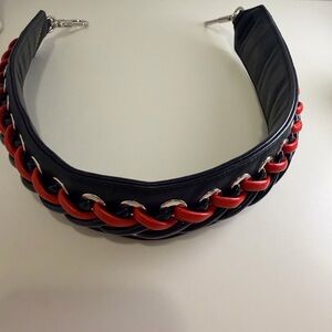 3.1 Phillip Lim Black and Red Braided Handbag Strap (STRAP ONLY)